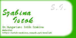 szabina istok business card