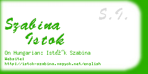 szabina istok business card